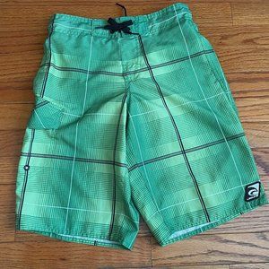 Laguna ❤️ Kid's Green 100% Polyester Drawstring Shorts Size Medium (PRE-LOVED)